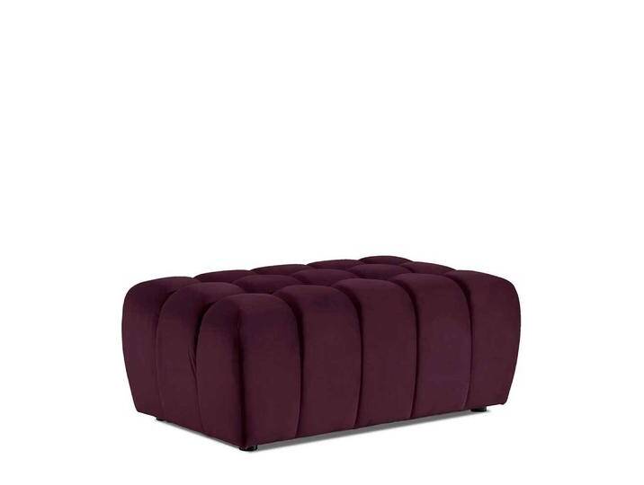 Sitzhocker Polsterhocker in Bordeaux aus Samt von Pharao24.de