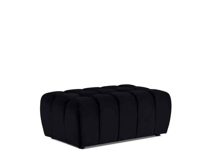 Sitzhocker Polsterhocker in Schwarz aus Samt von Pharao24.de