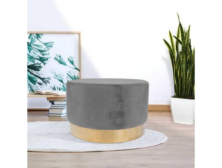 Sitzhocker in Goldfarben Grau von Pharao24.de