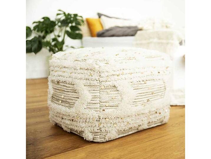 Sitzpouf in Cremeweiß Boho Style Sitzpouf in Cremeweiß Boho Style von Pharao24.de