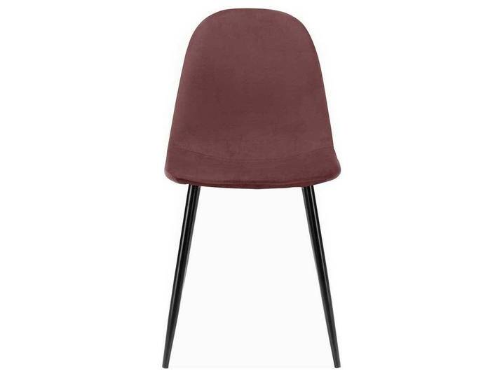 Skandi Esszimmer Polsterstühle in Altrosa und Schwarz 48 cm Sitzhöhe (4er Set) von Pharao24.de