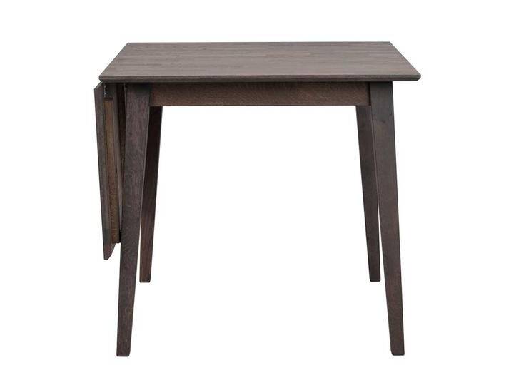 Skandi Küchen Tisch aus Eiche Massivholz Dunkelbraun lackiert und gebürstet von Pharao24.de