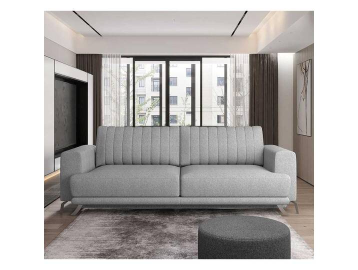 Sofa Couch mit Vierfußgestell aus Metall und Armlehnen von Pharao24.de