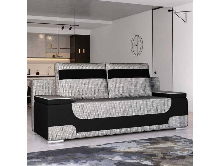 Sofa Zweisitzer Sofa aus Kunstleder und Webstoff von Pharao24.de