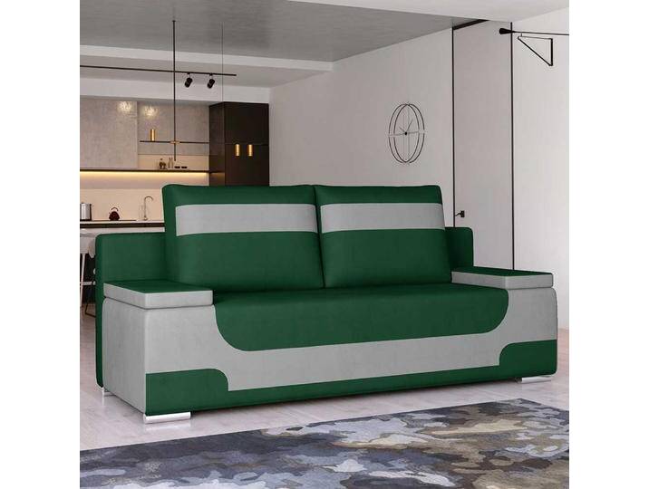 Sofa Zweisitzer Sofa in Grün mit Armlehnen von Pharao24.de
