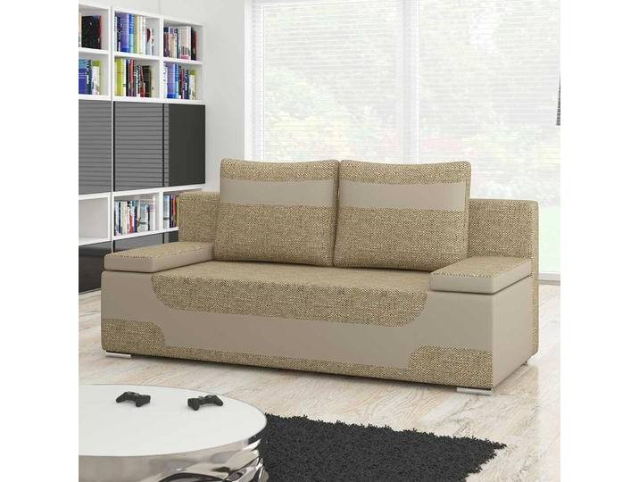 Sofa Zweisitzer aus Webstoff und Kunstleder von Pharao24.de