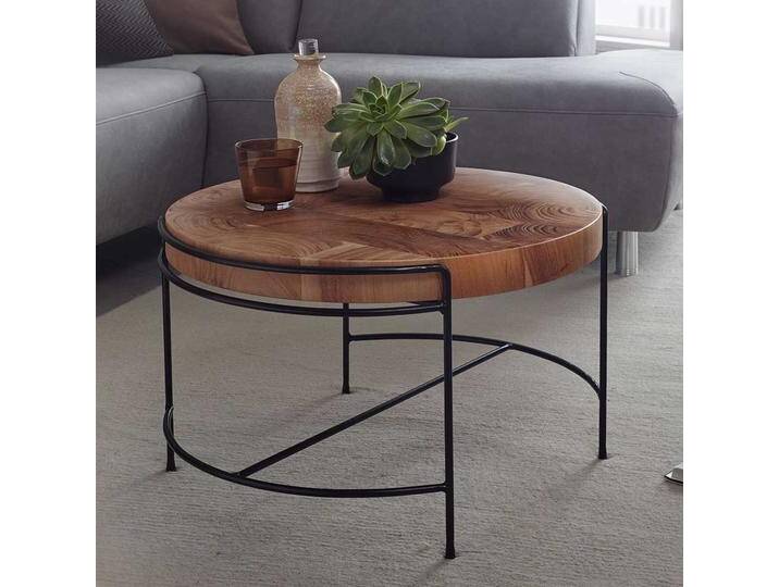 Sofatisch Holz und Metall im Industrie und Loft Stil 40 cm hoch von Pharao24.de