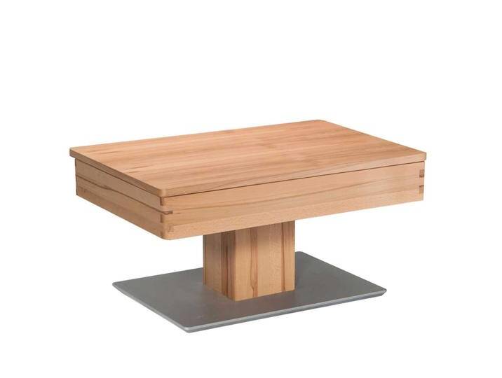 Sofatisch mit Staufach in Kernbuche Silberfarben von Pharao24.de