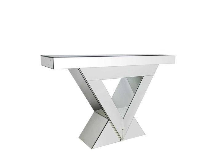 Spiegel Designtisch mit Glasplatte Säulengestell Spiegel Designtisch mit Glasplatte Säulengestell von Pharao24.de