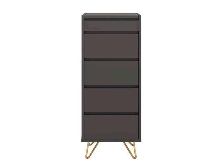 Spiegelkommode in Grau und Goldfarben 45 cm breit von Pharao24.de