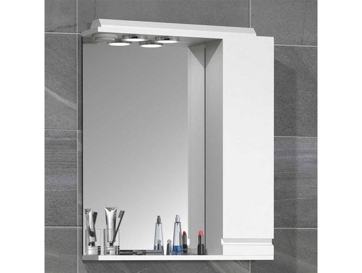 Spiegelschrank Bad weiss modern mit LED Beleuchtung 60 cm breit von Pharao24.de