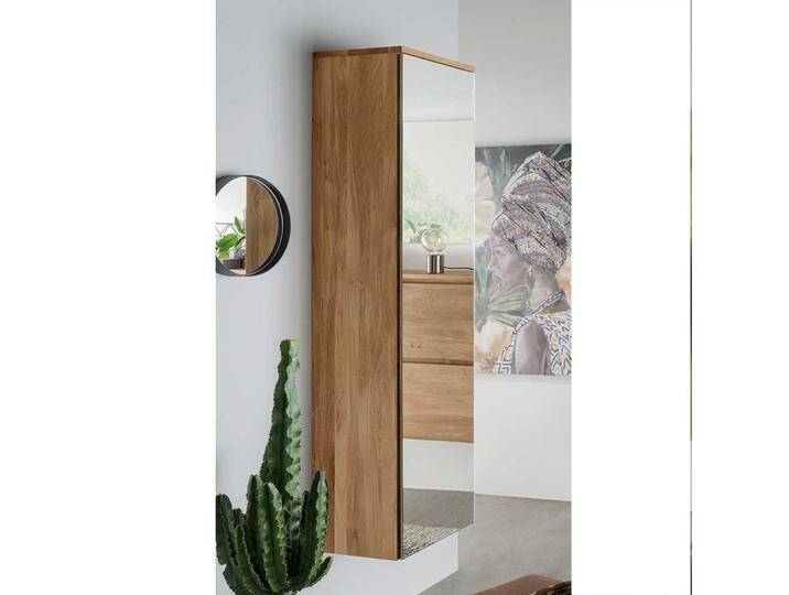 Spiegelschrank Garderobe aus Asteiche Massivholz 165 cm hoch von Pharao24.de
