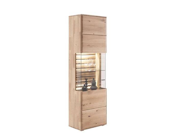 Standvitrine Wohnzimmervitrine in modernem Design und Asteiche hell Standvitrine Wohnzimmervitrine in modernem Design und Asteiche hell von Pharao24.de