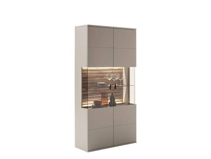 Standvitrine Wohnzimmervitrinenschrank in modernem Design 199 cm hoch von Pharao24.de