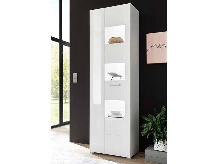 Standvitrine in Weiß Hochglanz 35 cm tief Standvitrine in Weiß Hochglanz 35 cm tief von Pharao24.de