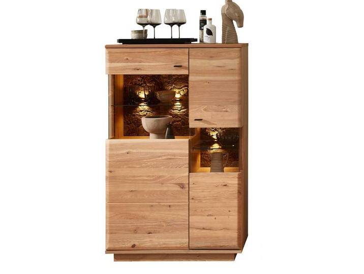 Standvitrine modern in Eschefarben Wildeichefarben von Pharao24.de