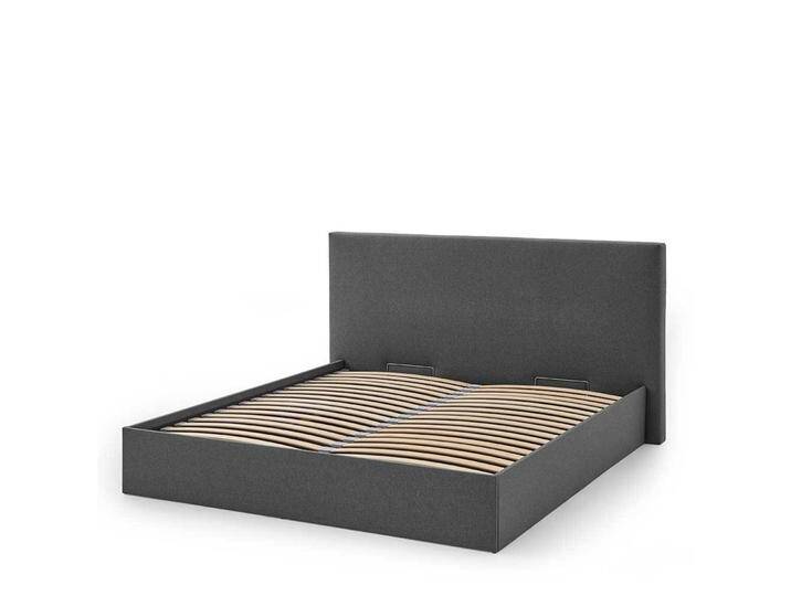 Stauraumbett Anthrazit 140x200 cm in modernem Design mit Bettkasten von Pharao24.de