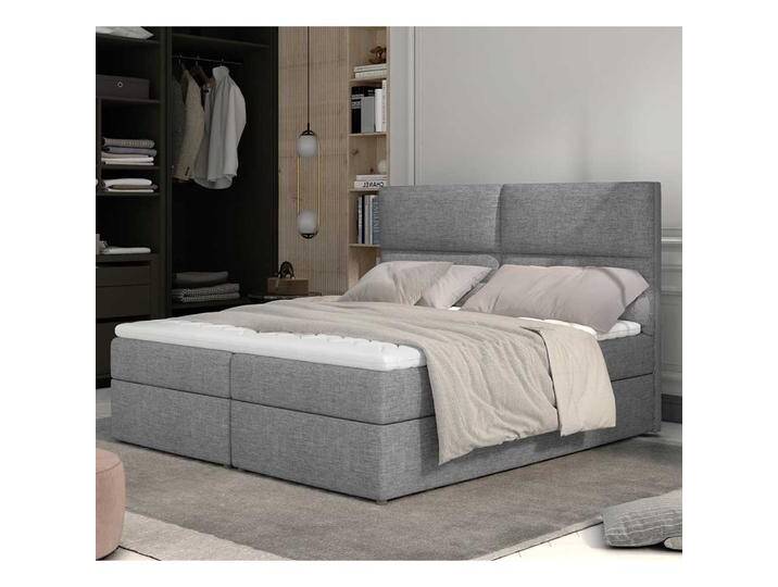 Stoffbett Doppelbett in Grau aus Webstoff von Pharao24.de