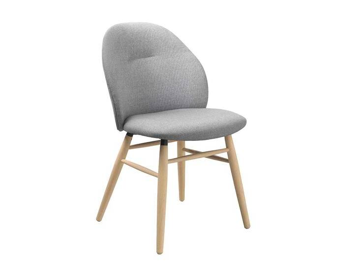 Stuhl Esszimmer im Skandi Design Webstoff und Massivholz von Pharao24.de