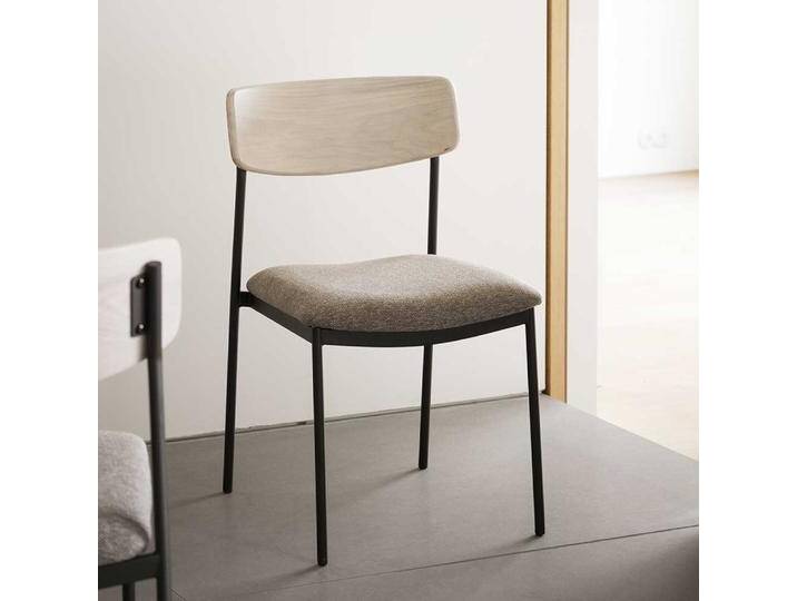 Stuhl Küche Esstischstuhl mit Gestell aus Metall und Rückenlehne aus Holz (2er Set) von Pharao24.de