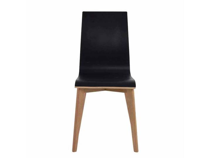Stuhl in Schwarz Eiche Holzbeine (2er Set) von Pharao24.de