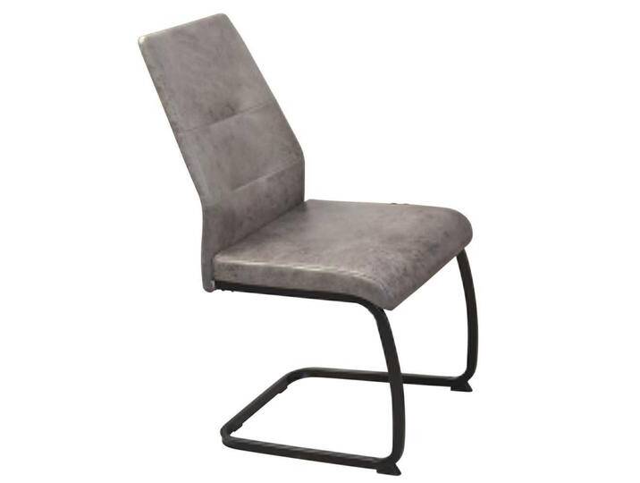 Swingstuhl, Grau, 43x59x92 cm, Microfaser & Metall, 47 cm Sitzhöhe, Vintage von Pharao24.de