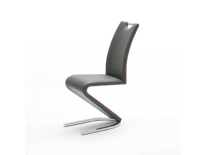 Swingstuhl aus Kunstleder Grau (2er Set) von Pharao24.de
