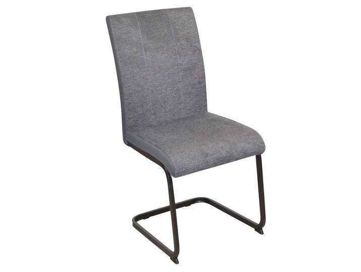 Swingstuhl, Grau & Schwarz, 43x55 cm, Webstoff & Metall, 48 cm Sitzhöhe, Modern von Pharao24.de