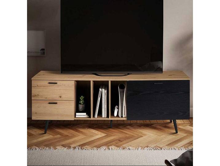 TV Lowboard Fernsehboard im Skandi Design mit Klappe von Pharao24.de