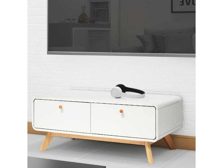 TV Lowboard Fernsehtisch mit zwei Schubladen im Skandi Design von Pharao24.de