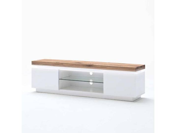 TV-Lowboard in Weiß LED Beleuchtung von Pharao24.de