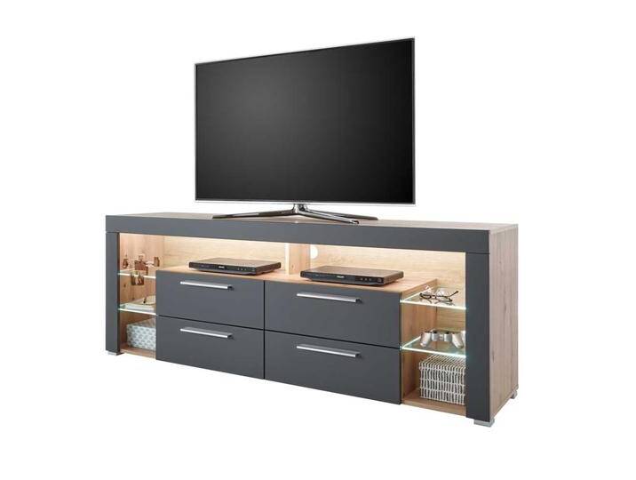 TV Möbel in Grau und Asteiche Optik mit von Pharao24.de