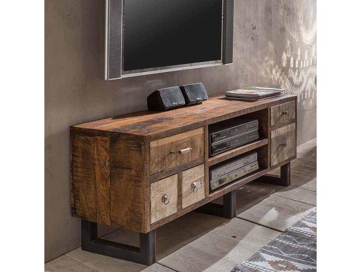 TV Unterschrank im Loft Design Mangobaum Recyclingholz von Pharao24.de