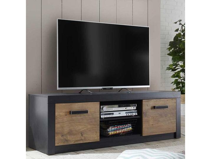 TV Unterschrank in Schwarz und Kastanienfarben 2 türig TV Unterschrank in Schwarz und Kastanienfarben 2 türig von Pharao24.de