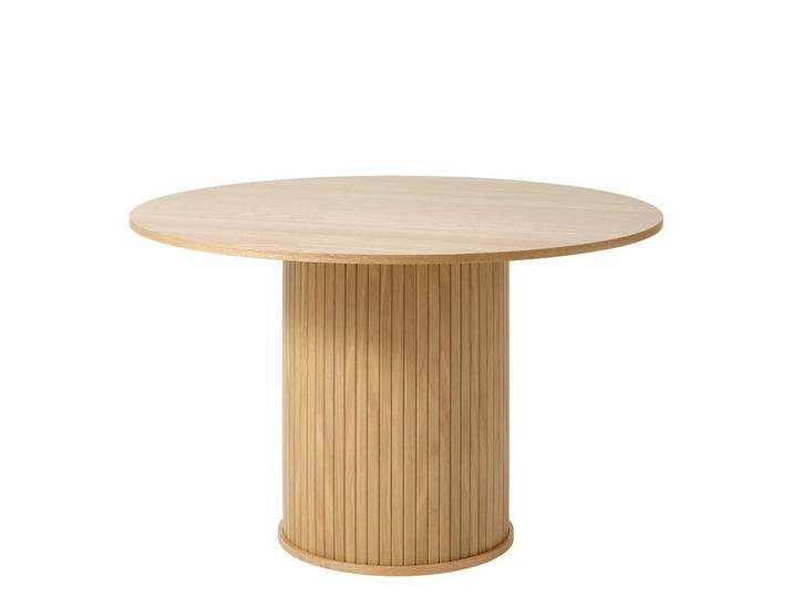 Tisch Esszimmer Eichefarben mit runder Tischplatte 120 cm breit von Pharao24.de