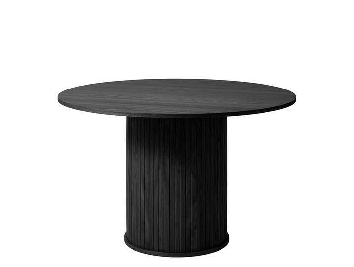 Tisch Esszimmer schwarz mit runder Tischplatte Skandi Design von Pharao24.de