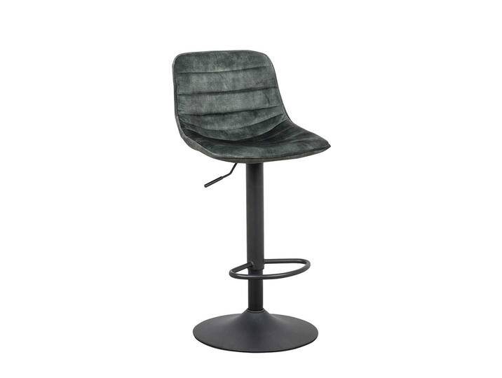 Tresenhocker in Dunkelgrün Samt Gasdruck höhenverstellbar (2er Set) von Pharao24.de