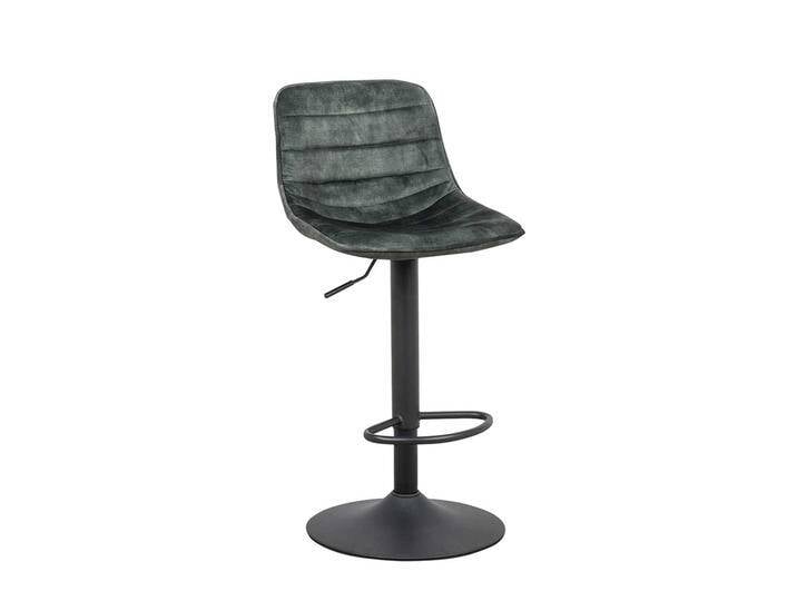 Tresenhocker in Dunkelgrün Samt Gasdruck höhenverstellbar (2er Set) von Pharao24.de