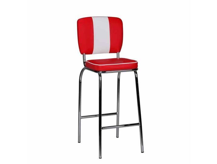 Tresenhocker in Rot Weiß Retro von Pharao24.de