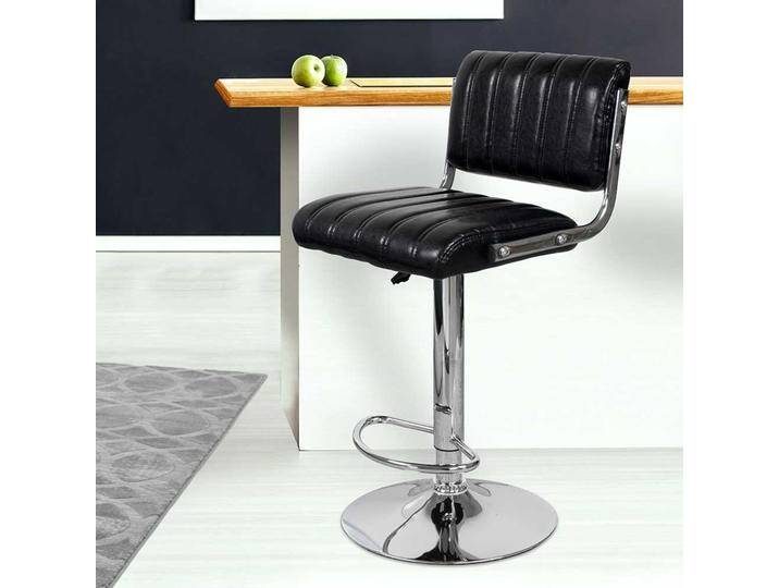 Tresenstühle in Schwarz Kunstleder Retro Style (2er Set) von Pharao24.de