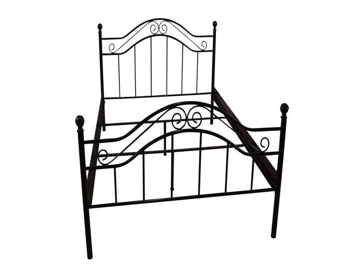 Vintage Bett in Schwarz Metall von Pharao24.de