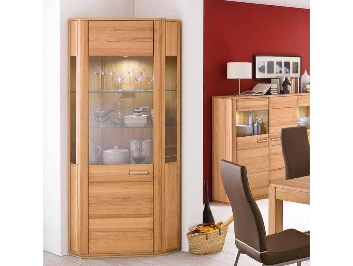 Vitrine 1-türig weiße Beleuchtung von Pharao24.de