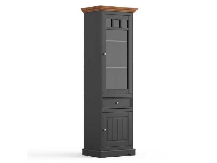 Vitrine Landhaus Design aus Kiefer Massivholz Grau und Eichefarben Vitrine Landhaus Design aus Kiefer Massivholz Grau und Eichefarben von Pharao24.de