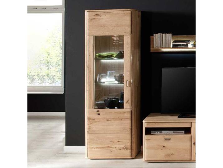 Vitrine massiv in Eiche Bianco 1-türig Vitrine massiv in Eiche Bianco 1-türig von Pharao24.de