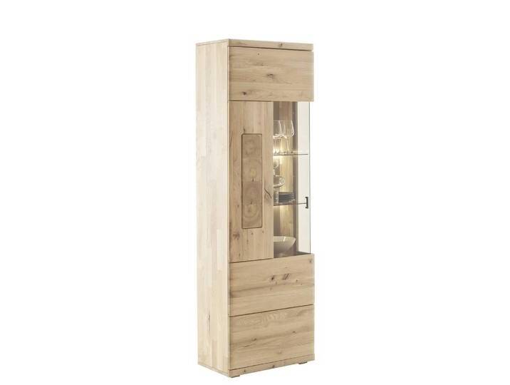 Vitrinenschrank Vitrine aus Asteiche Massivholz in modernem Design von Pharao24.de
