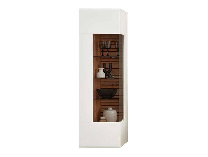 Wand Vitrine hängend in Wildeichefarben und Weiss 49 cm breit Wand Vitrine hängend in Wildeichefarben und Weiss 49 cm breit von Pharao24.de
