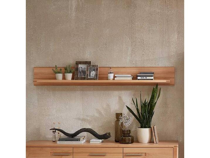 Wandboard 180 cm in Kernbuchefarben mit Rückwand von Pharao24.de