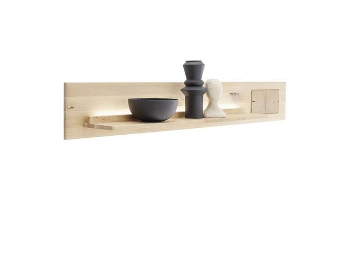 Wandboard Holzregal geölt mit Rückwand von Pharao24.de