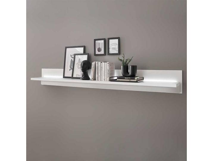 Wandboard Wohnzimmer in Weiß LED Beleuchtung von Pharao24.de