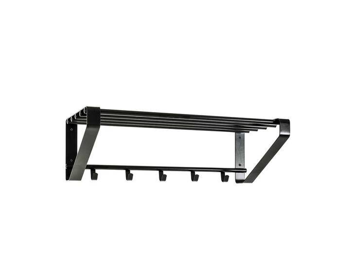 Wandgarderobe in Schwarz Metall 65 cm breit von Pharao24.de